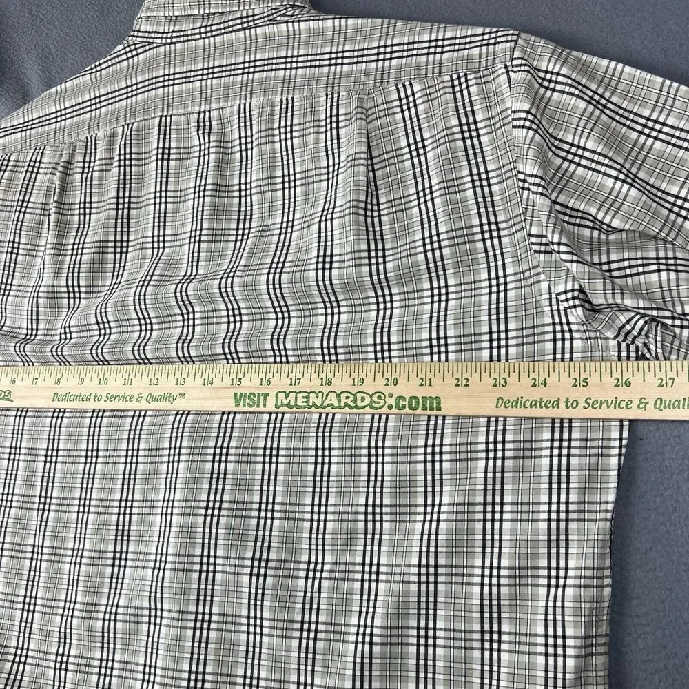 Polo Ralph Lauren Jeans Co Button Up Shirt Mens L Grey/Black Plaid‎ Long Sleeve